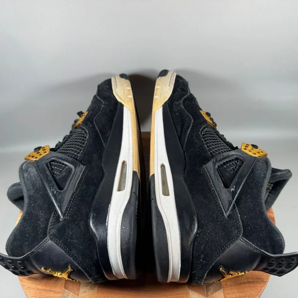 Air Jordan 4 Retro Royalty Black Metallic Gold Men's‎ Size 14 CU1106 070